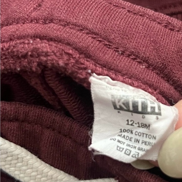 Kith kids burgundy cotton sweatsuit - Picture 2 of 6